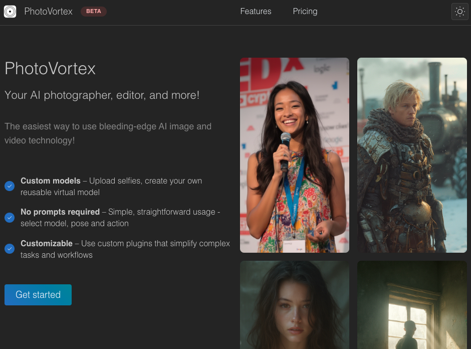 an image showing the website of www.photovortex.com for which this plugin was built
